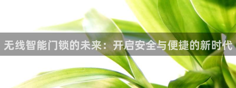JDB平台下载：无线智能门锁的未来：开启安全与便捷的新时代