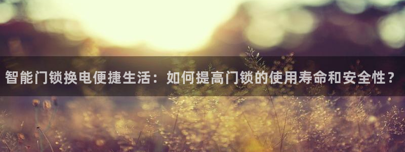 jdb电子官方app：智能门锁换电便捷生活：如何提高门锁的使