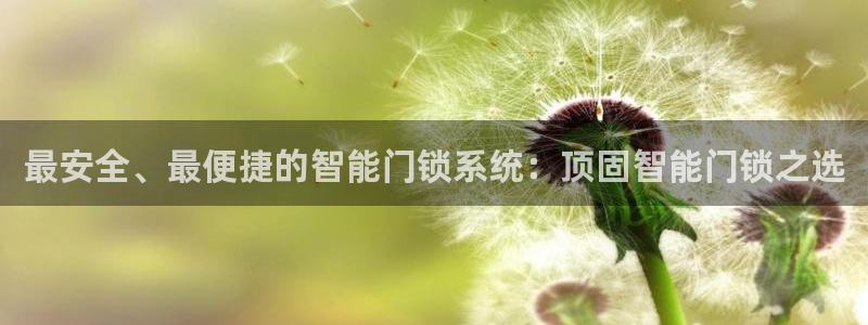 JDB电子网站：最安全、最便捷的智能门锁系统：顶固智能门锁之