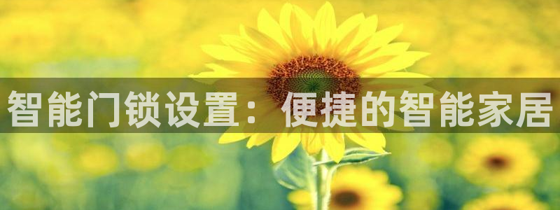 JDB电子埃及夺宝：智能门锁设置：便捷的智能家居