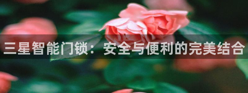 jdb电子试玩链接：三星智能门锁：安全与便利的完美结合