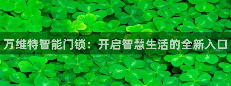 jdb游戏大厅：万维特智能门锁：开启智慧生活的全新入口