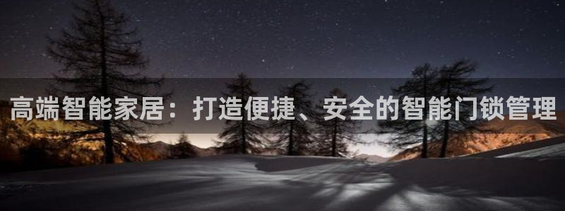 jdb夺宝游戏平台：高端智能家居：打造便捷、安全的智能门锁管