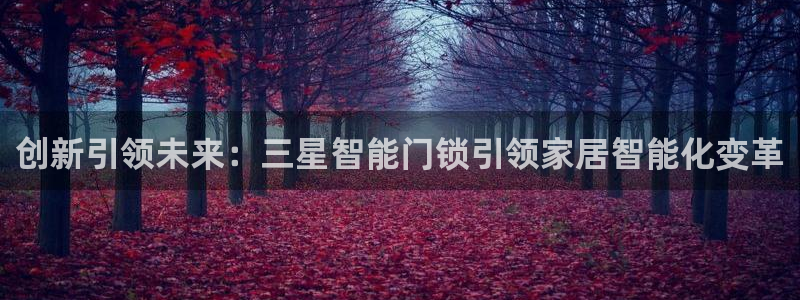 jdb电子攻略：创新引领未来：三星智能门锁引领家居智能化变革